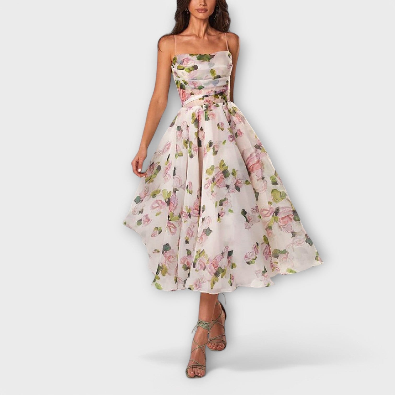 Elegant Chiffon Midi Dress