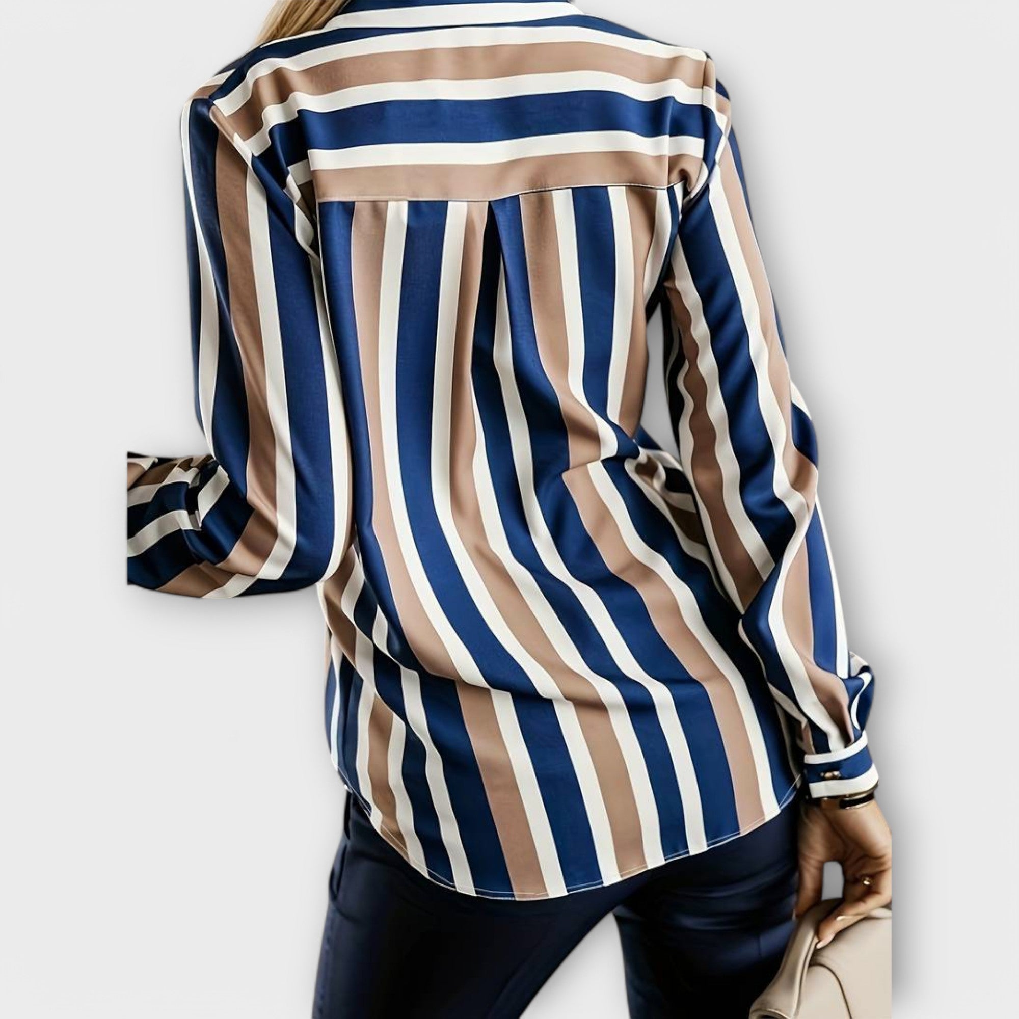 Emily - Casual and Relaxed Striped Blouse
