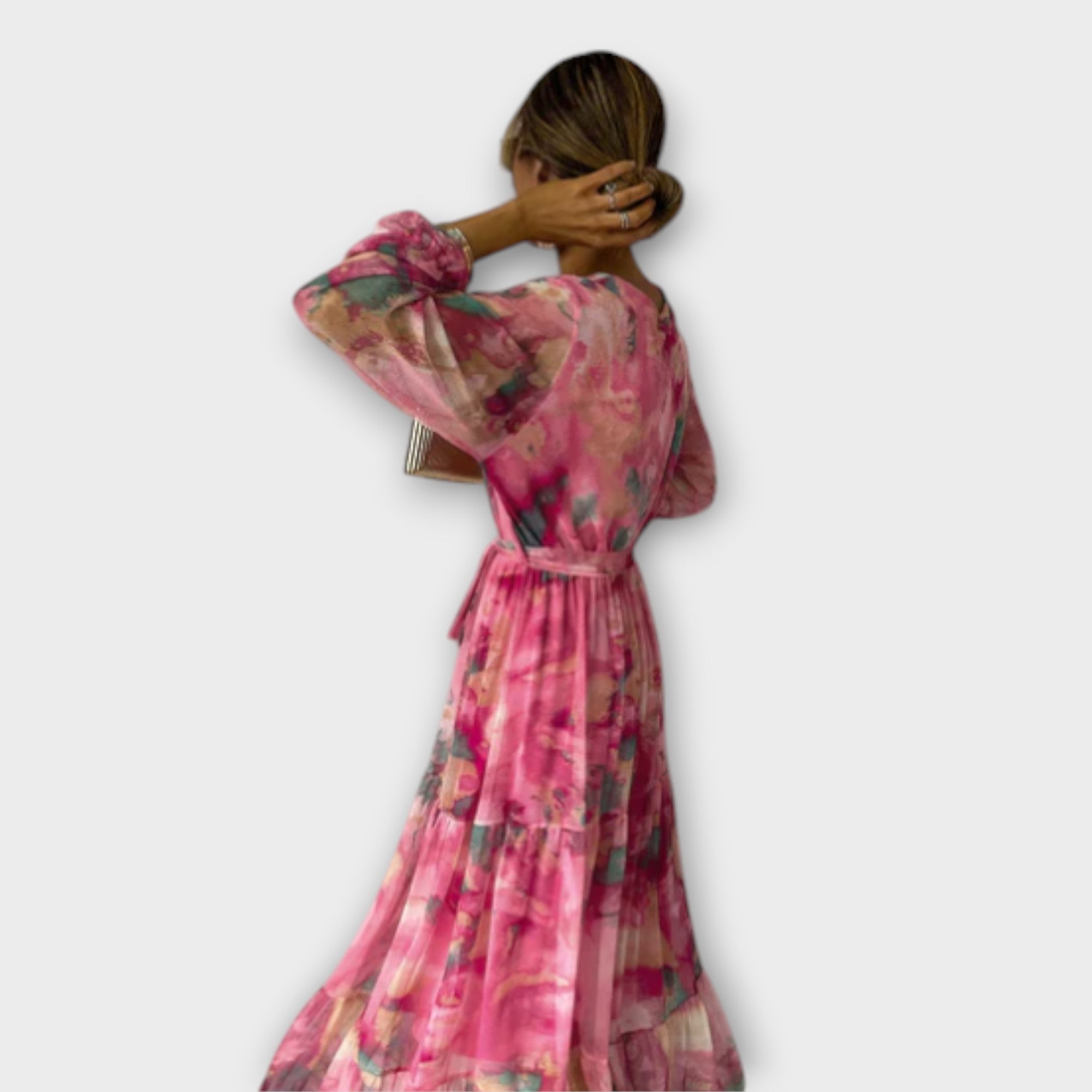 Evelyn - Watercolor Maxi Dress