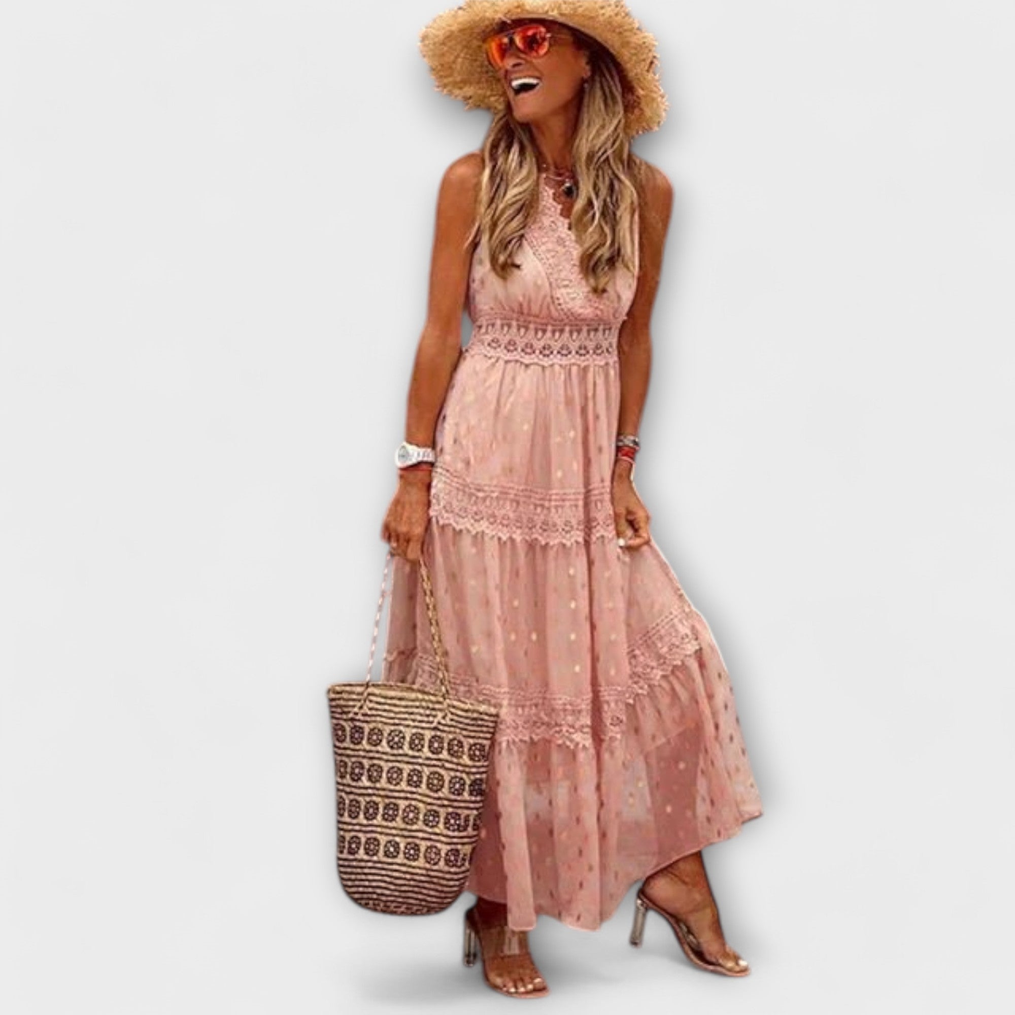 Lola - Maxi dress with boho lace