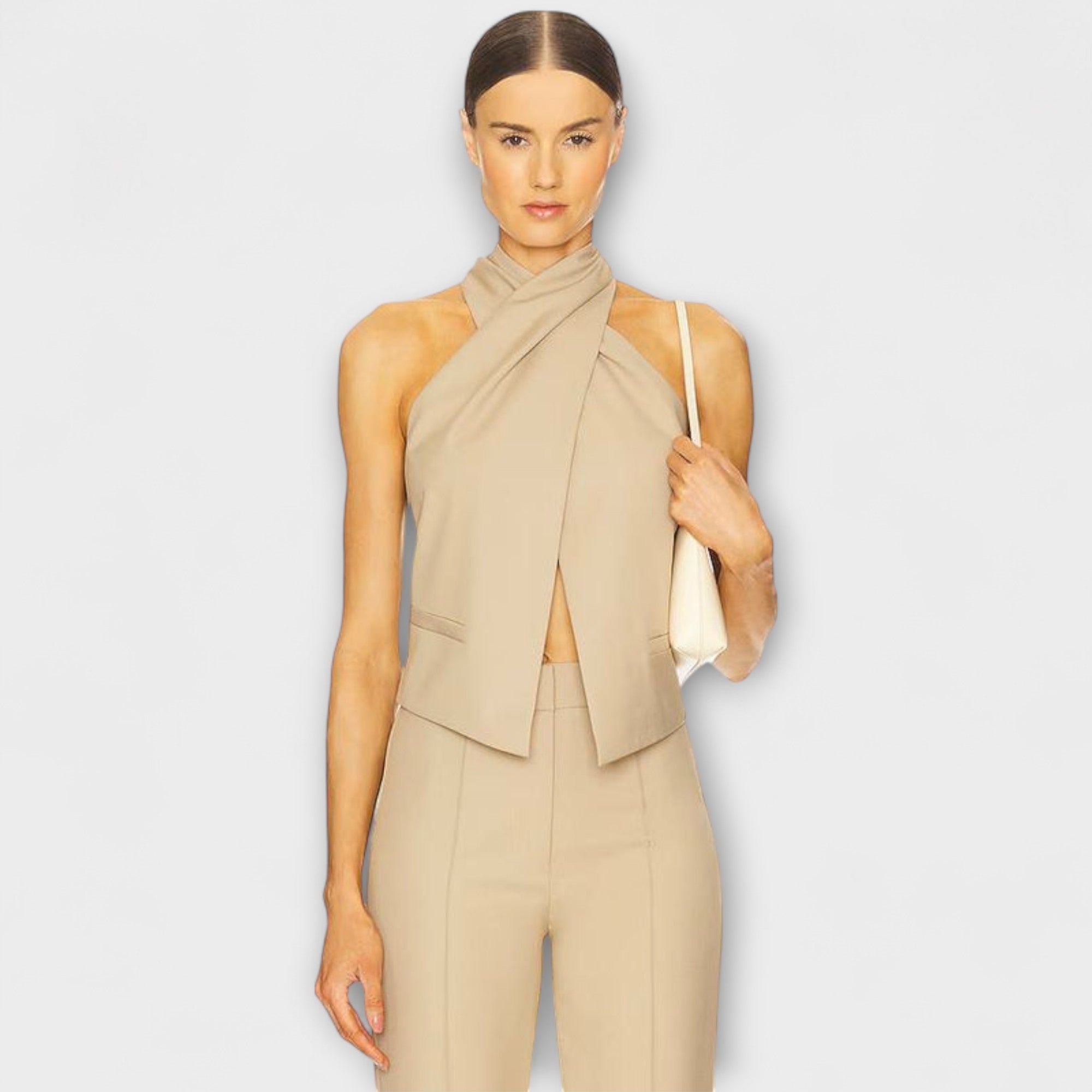 June - Crisscross Halter Neck Tank Top