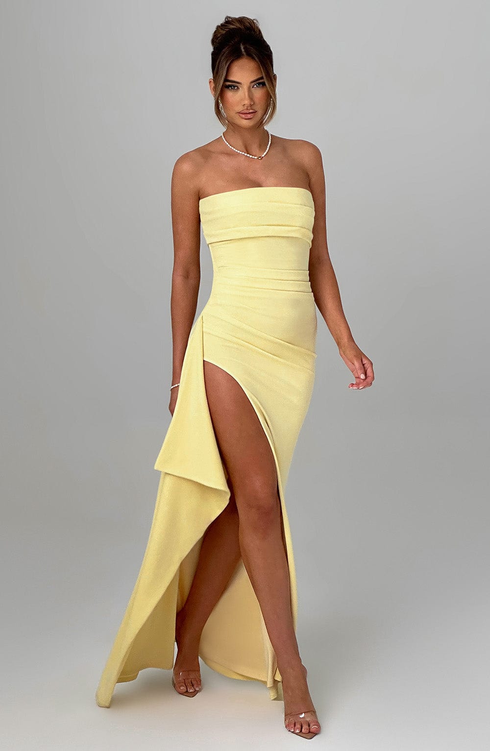 Zafira Maxi Dress - Lemon Glow